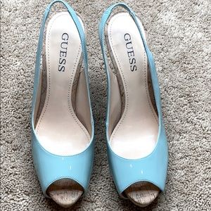 Tiffany Blue cork heels.